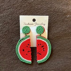 Fun beaded Watermelon earrings